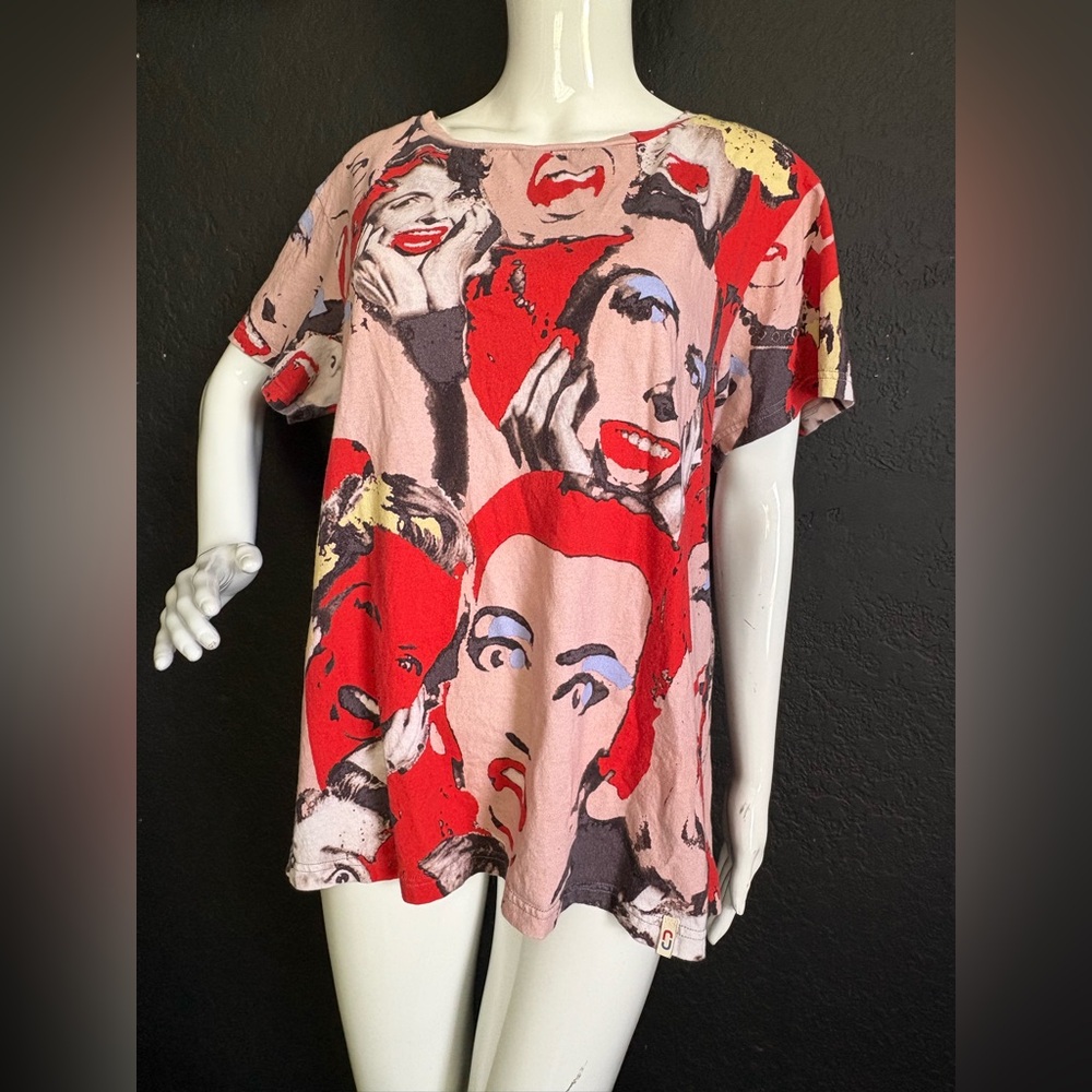 Marc Jacobs Scream  Psycho T Shirt Top Y2K vintage
